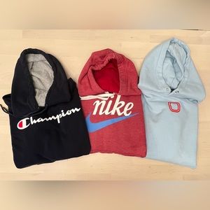 Lot (3) Men’s Small Hoodies